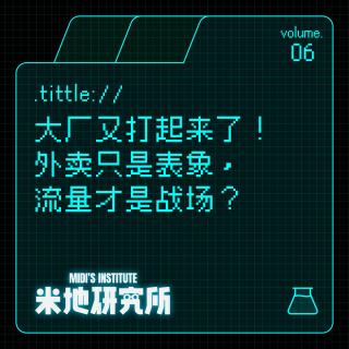 vol.06 大厂又打起来了！外卖只是表象，流量才是战场？