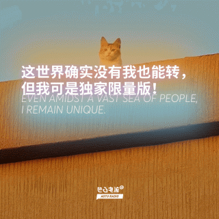 这世界确实没有我也能转，但我可是独家限量版！