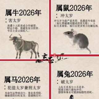 2026丙午马年太S生肖早晚出事的10个毛病