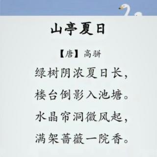 唐诗三百首——山亭夏日