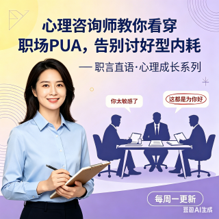 对谈心理咨询师|看穿职场 PUA，告别讨好型内耗