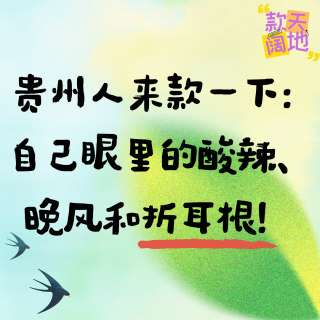 Vol.61丨贵州人来款一下: 自己眼里的酸辣、 晚风和折耳根!