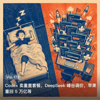 Vol. 172 Codex 卖重置套餐，DeepSeek 峰谷调价，苹果重回